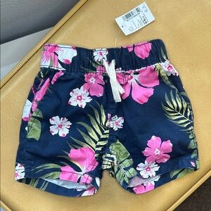The Children's Place Navy and Pink Floral Kids Shorts